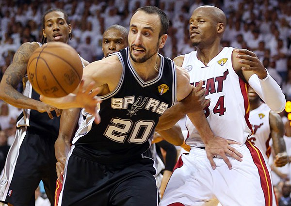 spurs manu ginobili at 2014 NBA Finals match